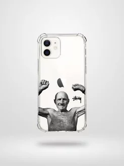 Стильный чехол на iPhone 12 силиконовый STUSSY