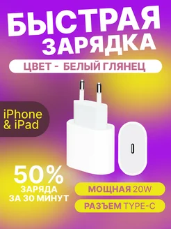 Блок адаптер быстрой зарядки для iphone 20W - USB-C