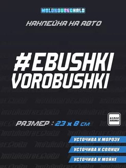 Наклейка на авто Ebushki vorobushki 23х8 см