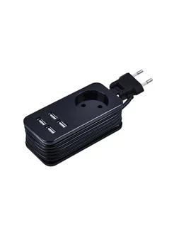 Удлинитель сетевой фильтр 4USB 1,3м