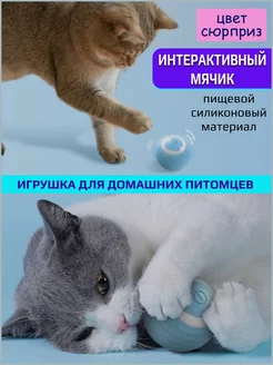 Игрушка мяч для кошек и собак интерактивная