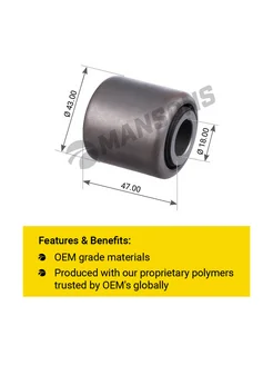 Сайлентблок стабилизатора 18*43*47 man