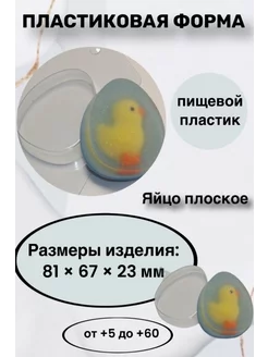 Форма пластик для мыла и шоколада Яйцо плоское