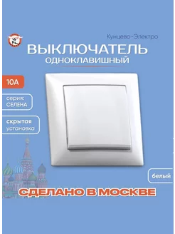 Выключатель скрытой установки одноклавишный С110-378