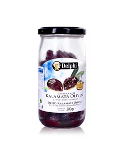 Маслины Kalamata с косточкой сушёные DELPHI 200г