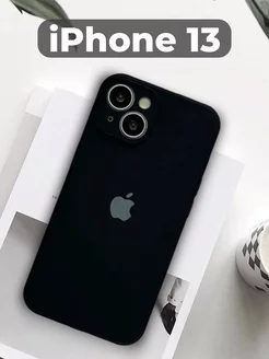 Силиконовый чехол для iPhone 13 (Айфон 13) с защитой камеры